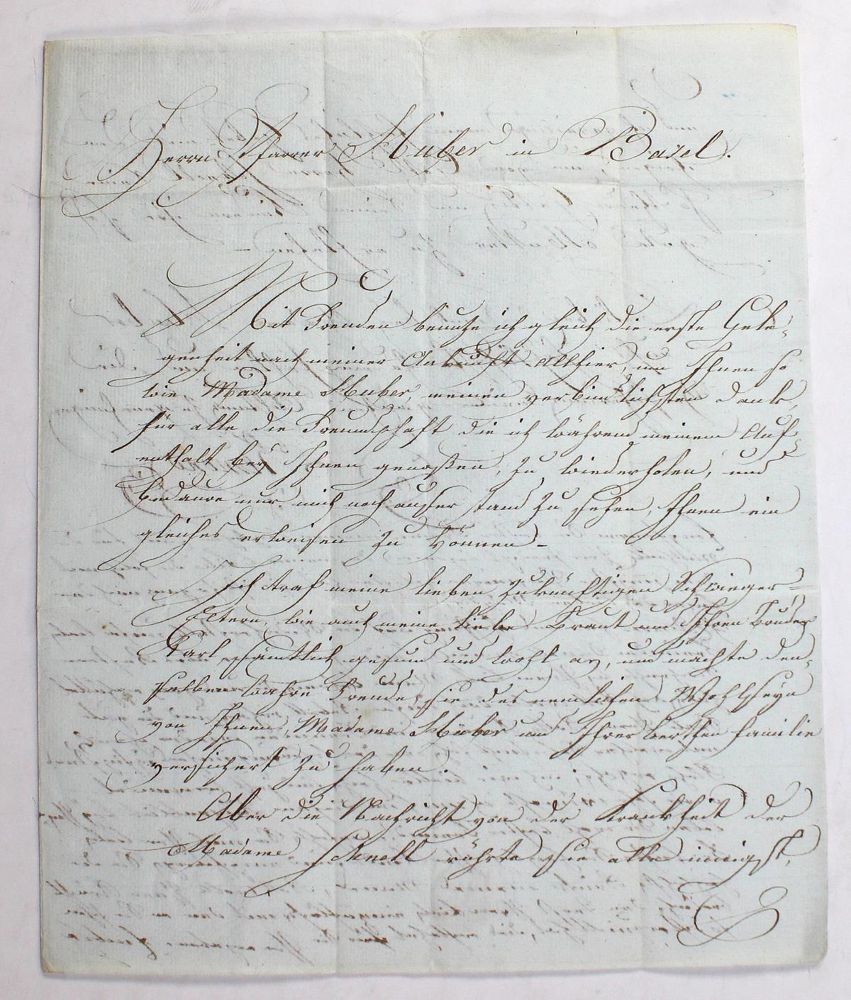 Große Abbildung Nr.3: 123-1891 Huber, Johann Rudolf,: (Autographen)