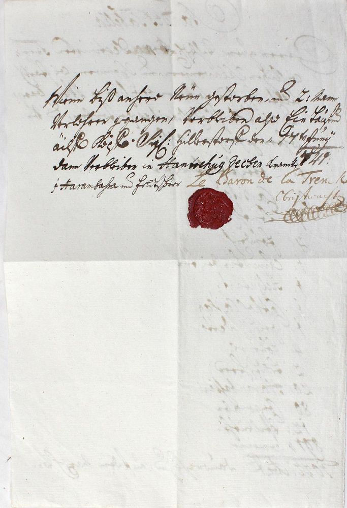 Große Abbildung Nr.1: 123-1902 Österreichischer Erbfolgekrieg.: (Autographen)