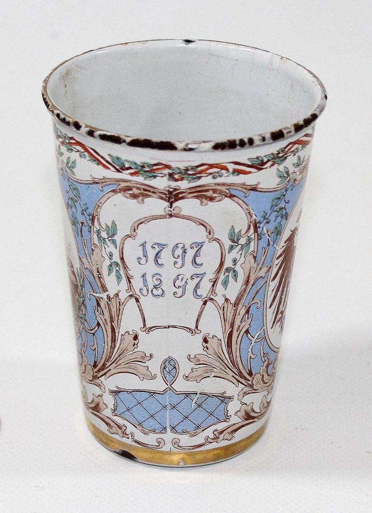 Große Abbildung Nr.1: 123-1961 Jubilaeumsbecher 1797-1897: (Varia, Militaria)