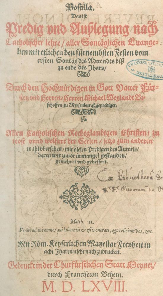 Große Abbildung Nr.1: 123-200 Helding (Sidonius),M.: (Alte Drucke, Handschriften und Theologie)