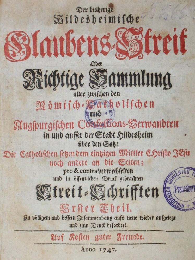 Große Abbildung Nr.1: 123-203 (Gläsener,J.M.).: (Hildesheim)