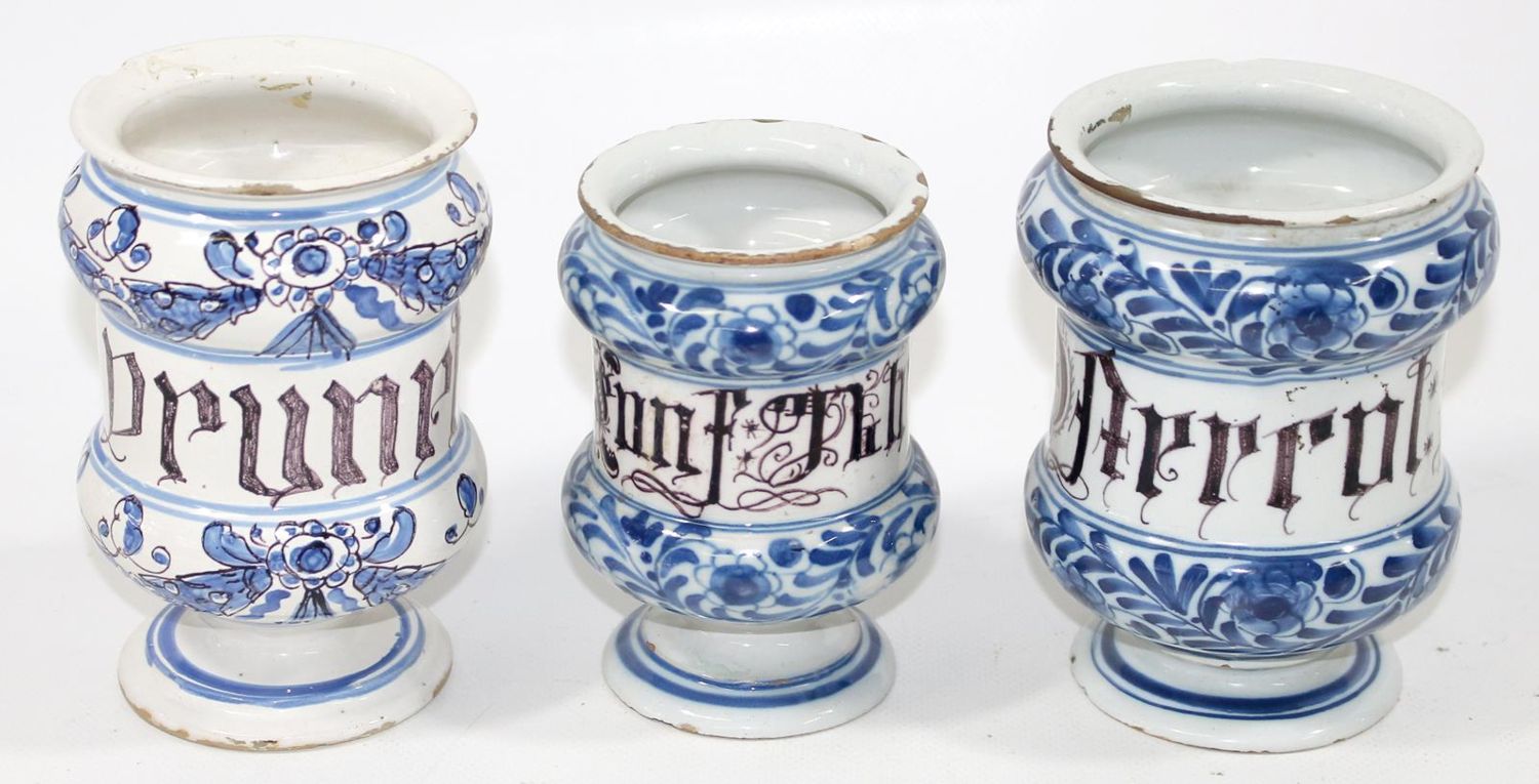 Große Abbildung Nr.1: 123-2063 Albarelli Bassano: (Apothekenwesen, Albarello)