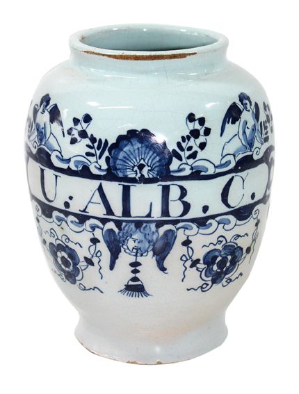 Große Abbildung Nr.1: 123-2068 Albarello Delft Hendrik: (Apothekenwesen, Albarello)
