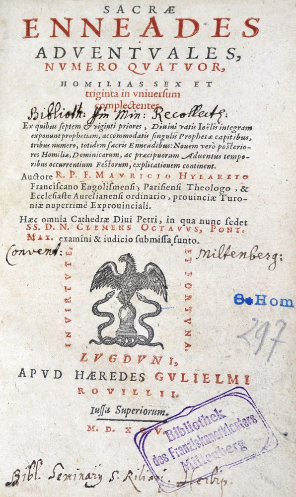 Große Abbildung Nr.1: 123-208 Hylaret,M.: (Alte Drucke, Handschriften und Theologie)