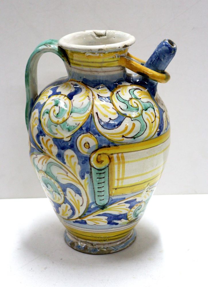 Große Abbildung Nr.1: 123-2085 Deruta, Toskana Sirup-Kanne: (Apothekenwesen, Albarello)