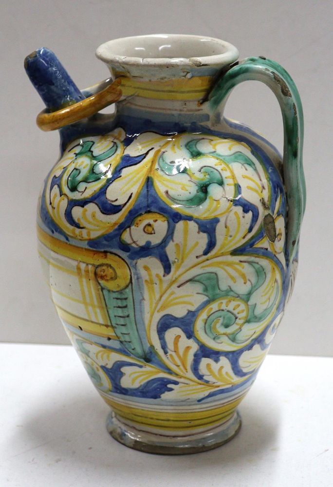 Große Abbildung Nr.2: 123-2085 Deruta, Toskana Sirup-Kanne: (Apothekenwesen, Albarello)