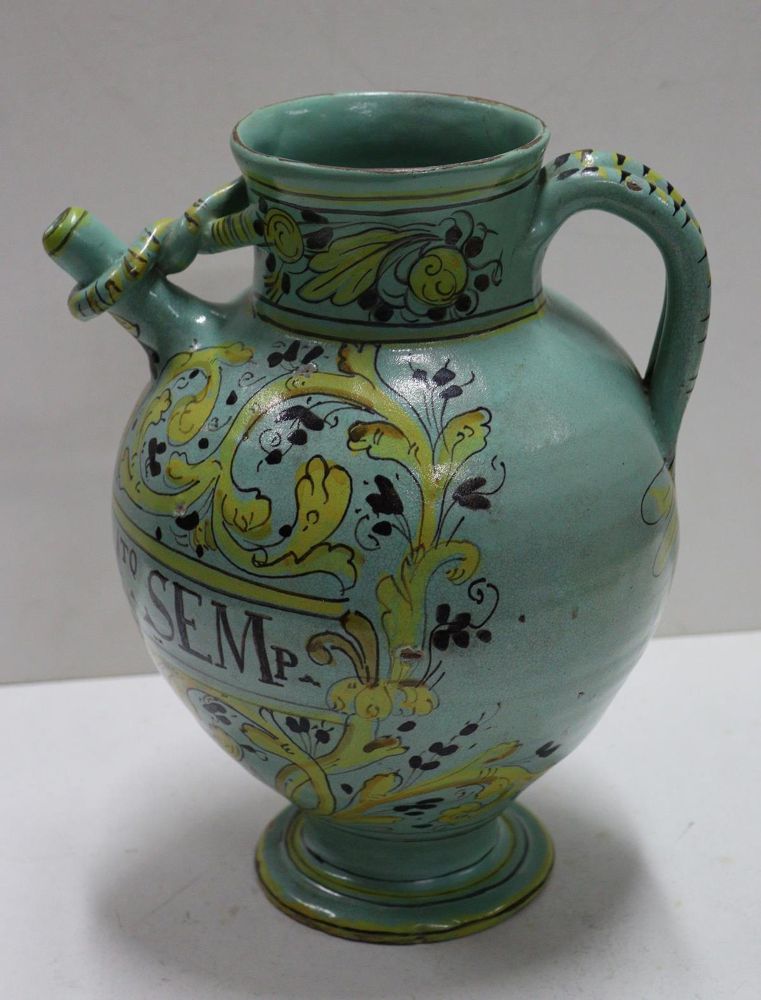 Große Abbildung Nr.2: 123-2089 Sirupkanne Italien 1690: (Apothekenwesen, Albarello)