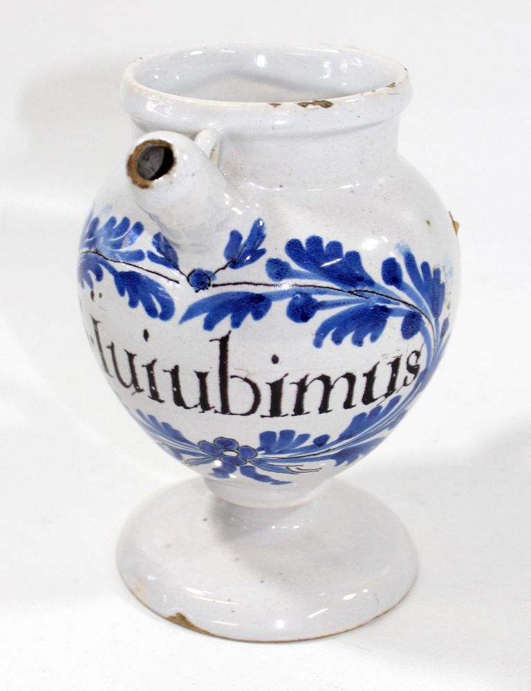 Große Abbildung Nr.2: 123-2090 Sirupkanne Nevers um 1680: (Apothekenwesen, Albarello)
