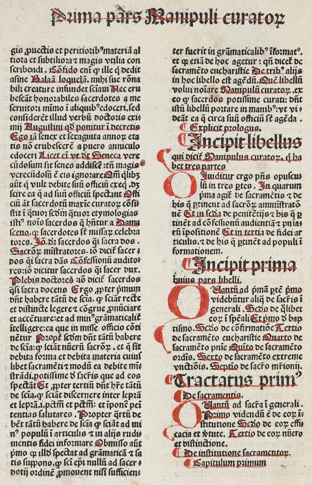 Große Abbildung Nr.1: 123-210 Guido de Monte Rochen.: (Inkunabeln)