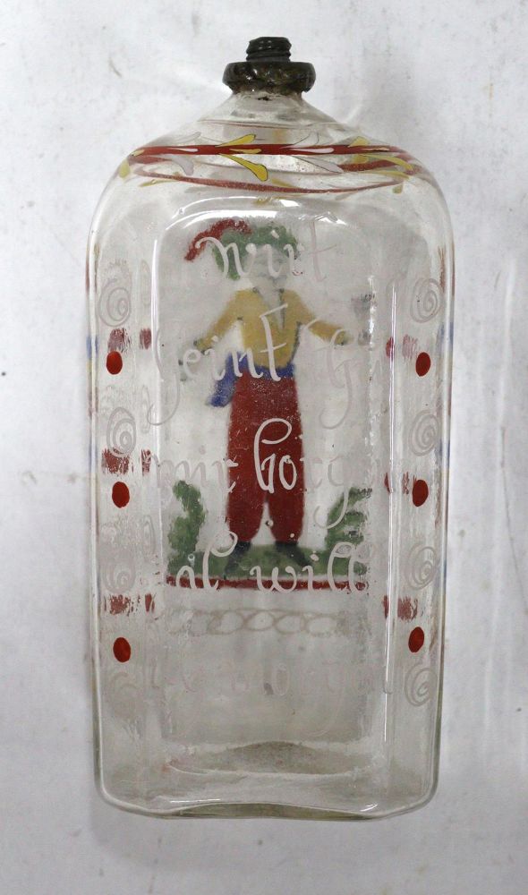 Große Abbildung Nr.2: 123-2120 Schnapsflasche 18.Jh.: (Apothekenwesen, Glas)
