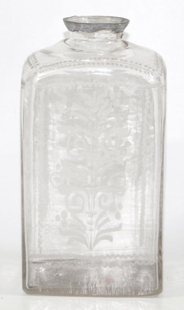 Große Abbildung Nr.1: 123-2122 Schnapsflasche wohl Böhmen: (Apothekenwesen, Glas)