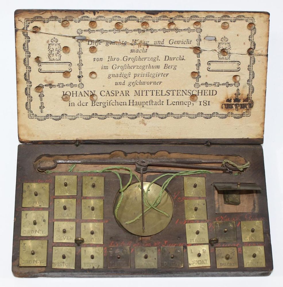 Große Abbildung Nr.1: 123-2162 Mittelstenscheid, Caspar Johann.: (Apothekenwesen, Münzwaagen)