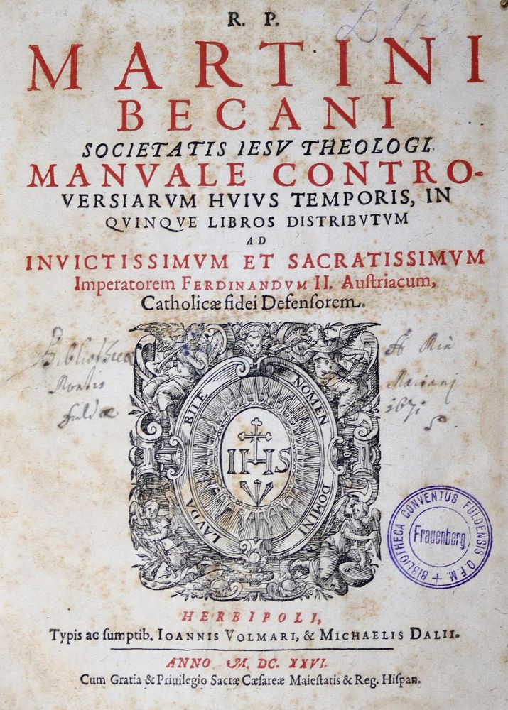 Große Abbildung Nr.1: 123-22 Becanus,M.: (Alte Drucke, Handschriften und Theologie)