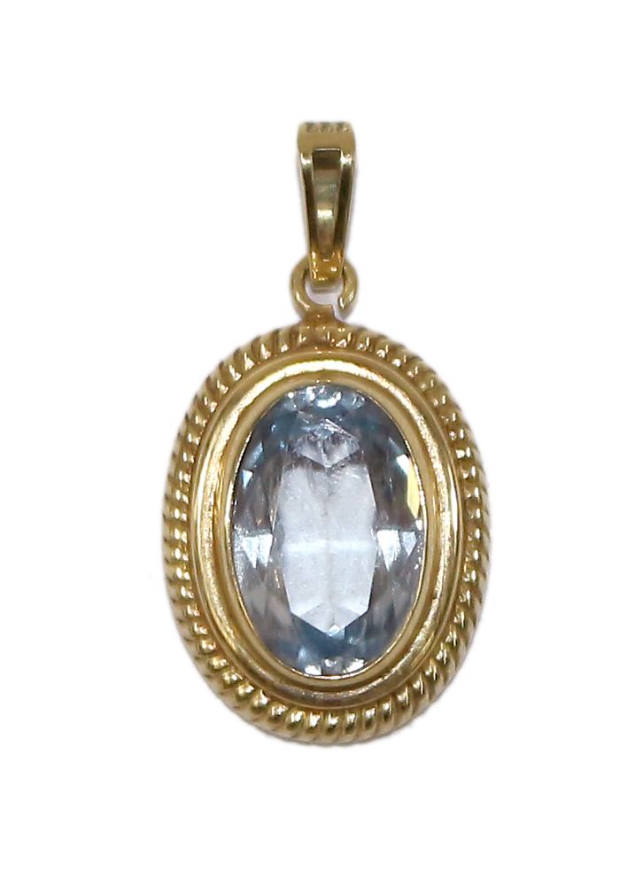 Große Abbildung Nr.1: 123-2287 Anhänger mit Aquamarin: (Schmuck, Anhänger)