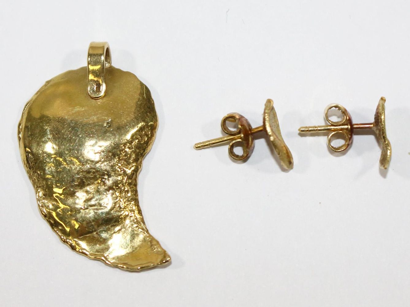 Große Abbildung Nr.2: 123-2288 Ensemble Blattanhänger 750 GG: (Schmuck, Anhänger)