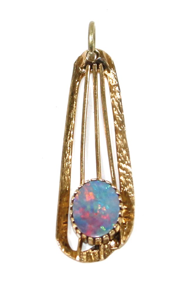 Große Abbildung Nr.1: 123-2290 Jugendstilanhänger mit Opal-: (Schmuck, Anhänger)