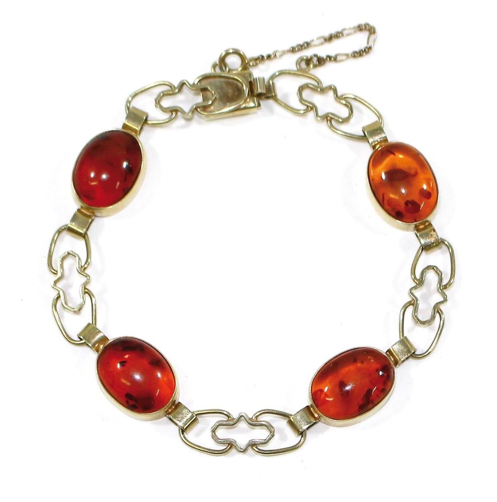 Große Abbildung Nr.1: 123-2297 Bernsteinarmband 585 GG: (Schmuck, Armbänder)