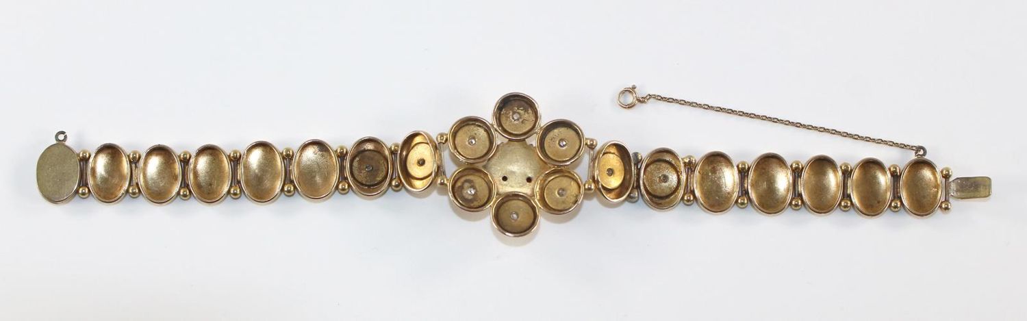 Große Abbildung Nr.3: 123-2301 Historismus Armband 14k: (Schmuck, Armbänder)
