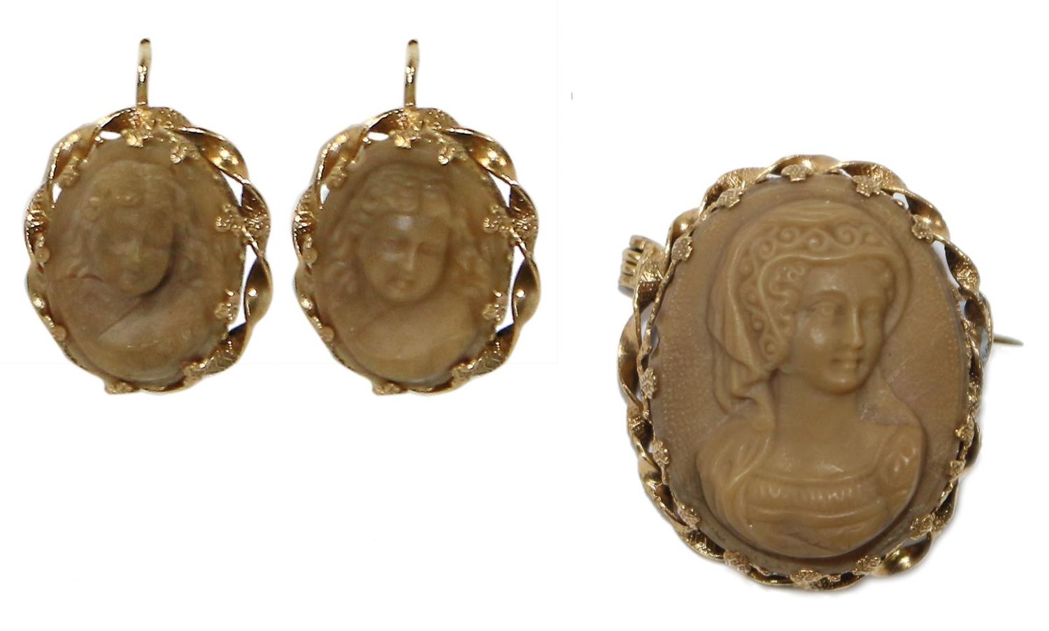 Große Abbildung Nr.1: 123-2313 Lava Kamee Brosche u.: (Schmuck, Broschen)