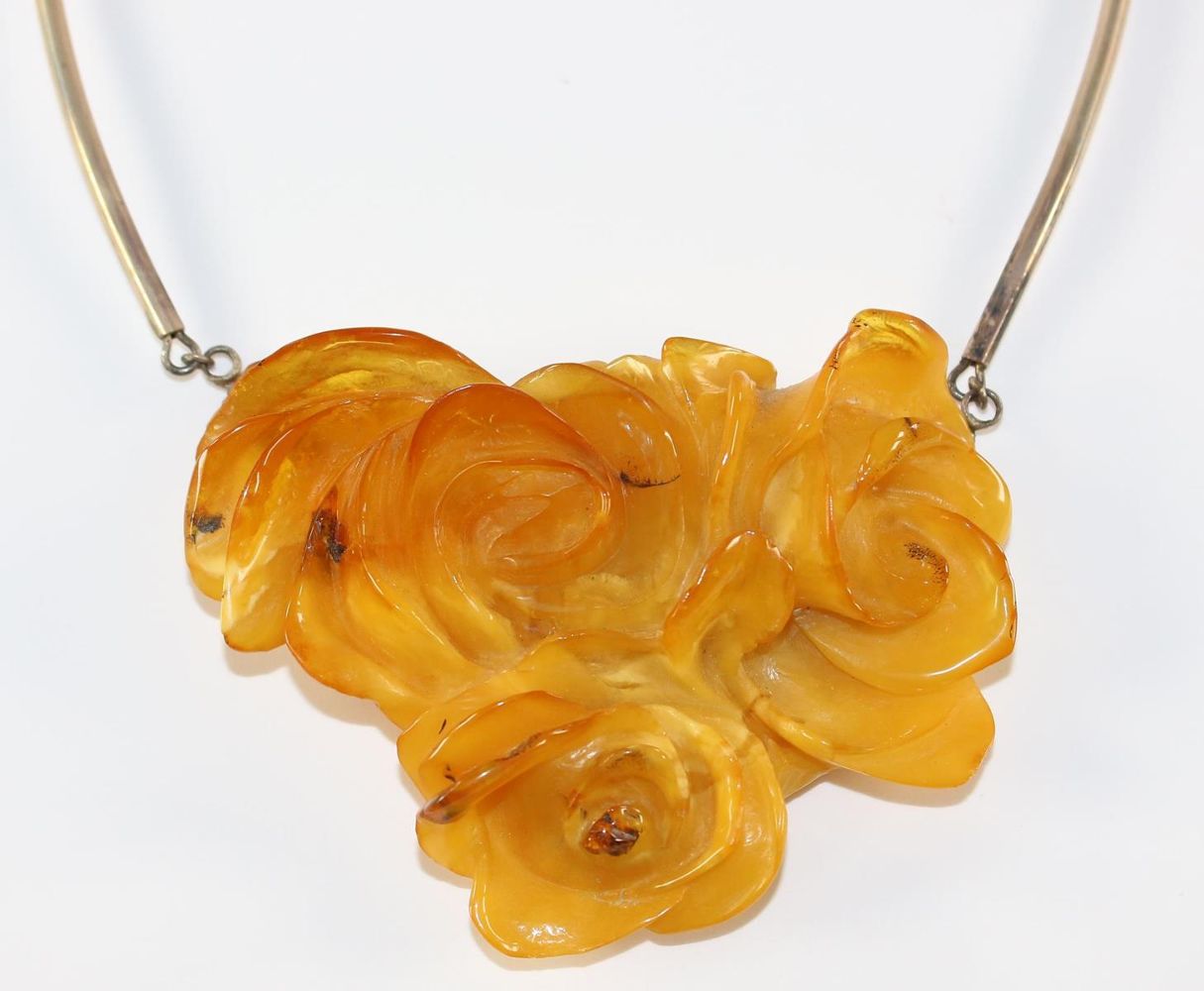 Große Abbildung Nr.2: 123-2328 Butterscotch Bernsteincollier.: (Schmuck, Colliers)