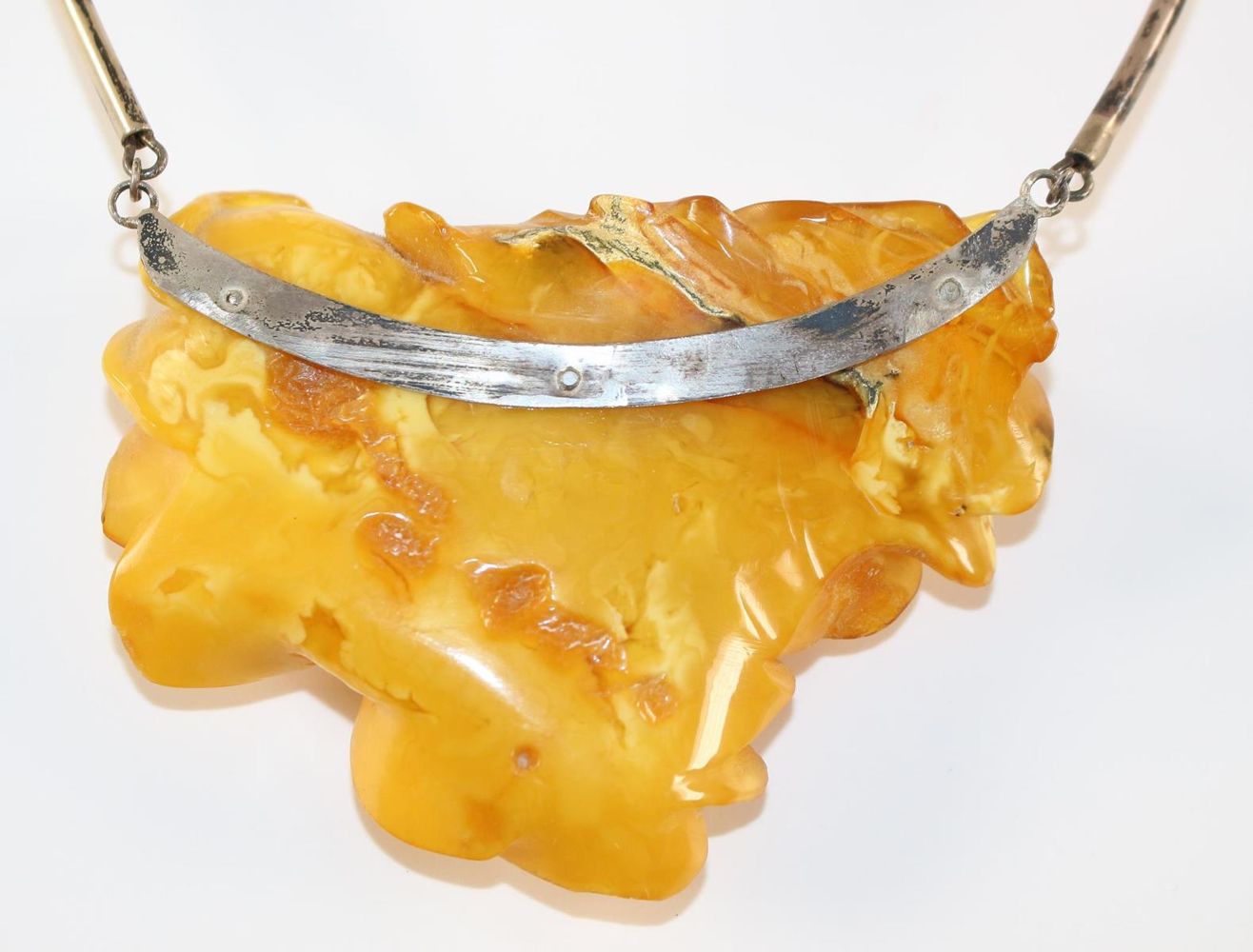 Große Abbildung Nr.3: 123-2328 Butterscotch Bernsteincollier.: (Schmuck, Colliers)