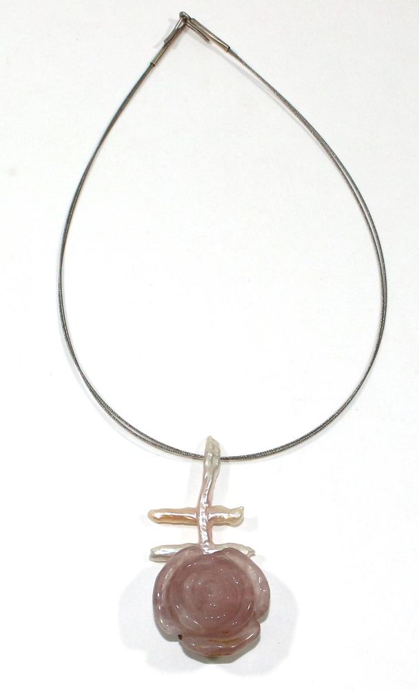 Große Abbildung Nr.2: 123-2334 Korallen-Modernistencollier.: (Schmuck, Colliers)