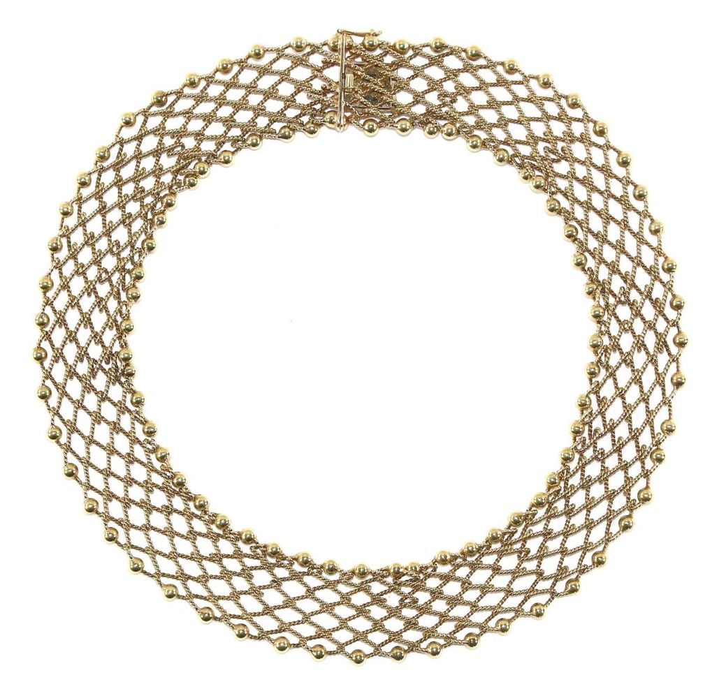 Große Abbildung Nr.1: 123-2335 Kragencollier 585 GG.: (Schmuck, Colliers)