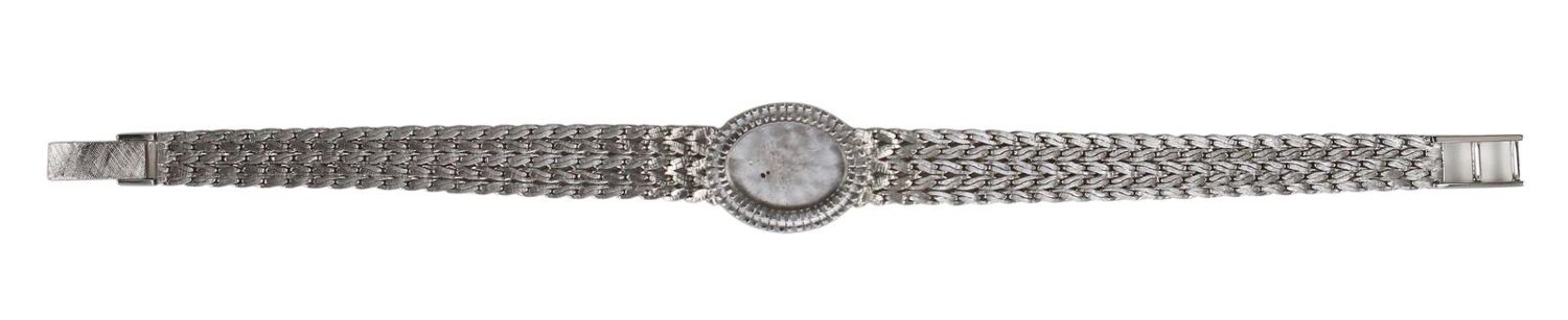 Große Abbildung Nr.1: 123-2348 Damenarmbanduhr 585 WG Fassung.: (Schmuck, DRC Pforzheim)