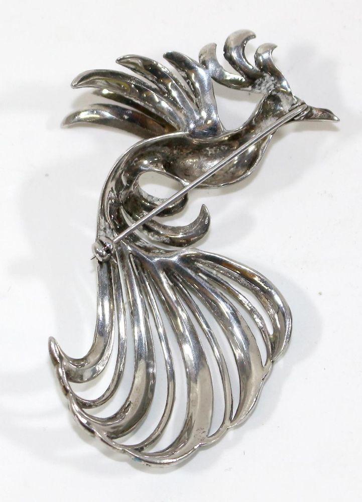 Große Abbildung Nr.2: 123-2373 Prächtige Pfauenbrosche: (Schmuck, Pforzheim)