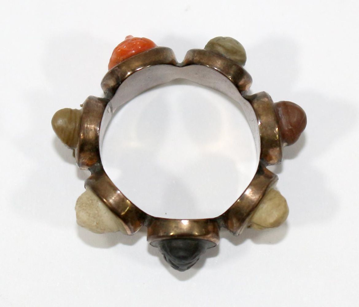 Große Abbildung Nr.3: 123-2377 7-Tages Ring Lavakameen.: (Schmuck, Ringe)