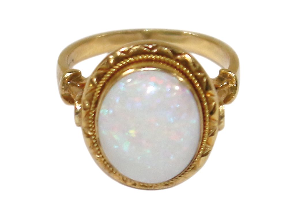 Große Abbildung Nr.1: 123-2378 Opalring 750 GG: (Schmuck, Ringe)