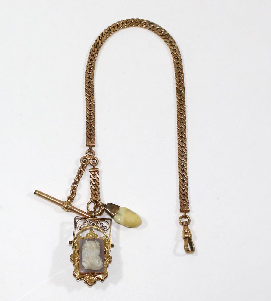 Große Abbildung Nr.1: 123-2402 Uhrkette mit Kamee.: (Schmuck)
