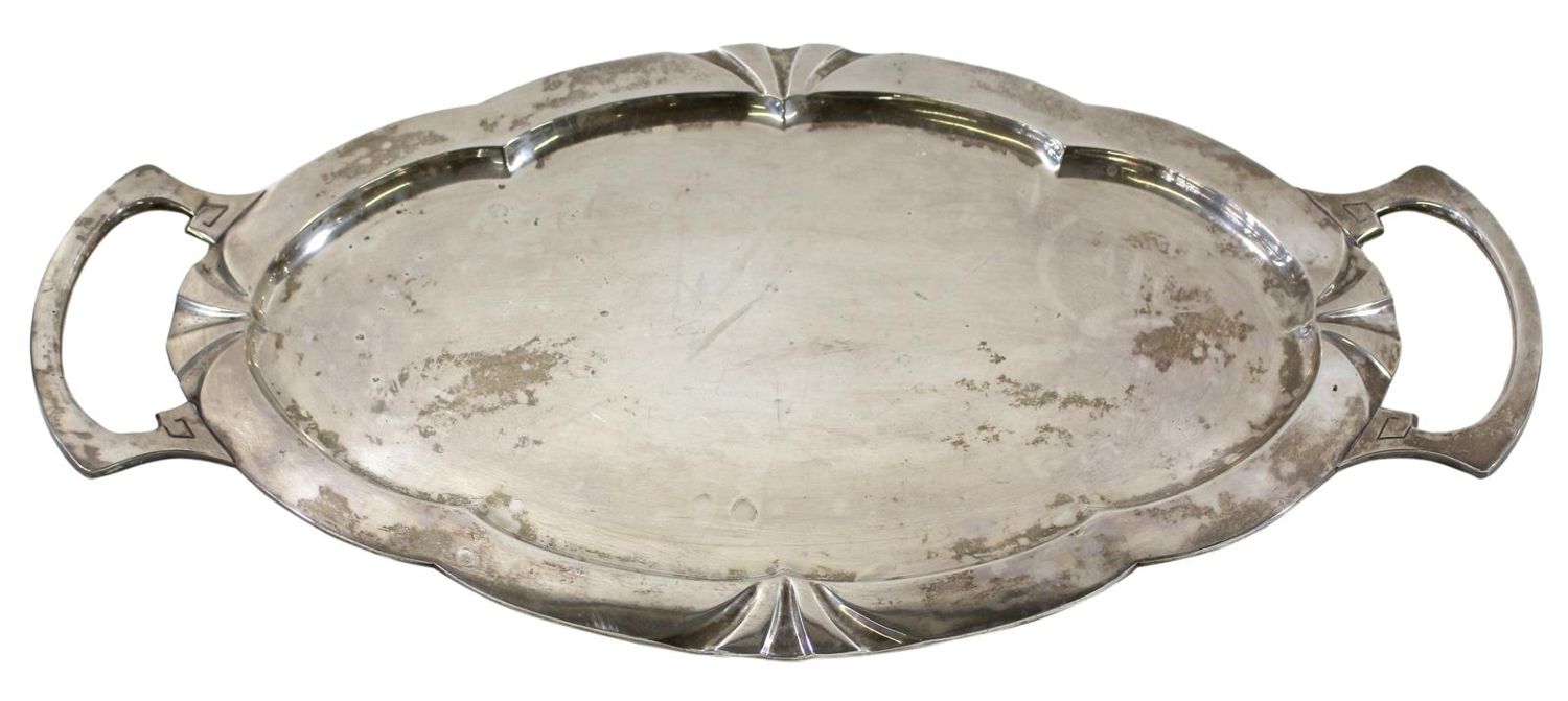 Große Abbildung Nr.1: 123-2406 Art nouveau Tablett Wien.: (Silber)