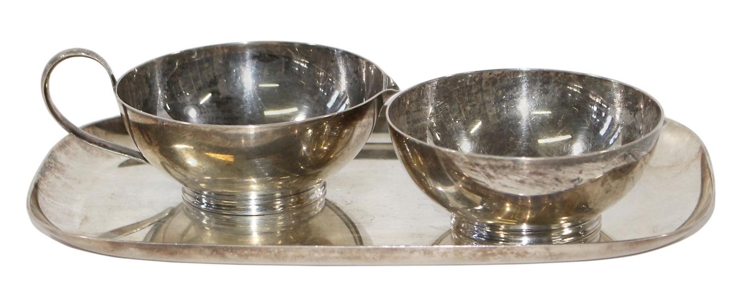 Große Abbildung Nr.1: 123-2415 Jan Dix Art Deco Silberset: (Silber)