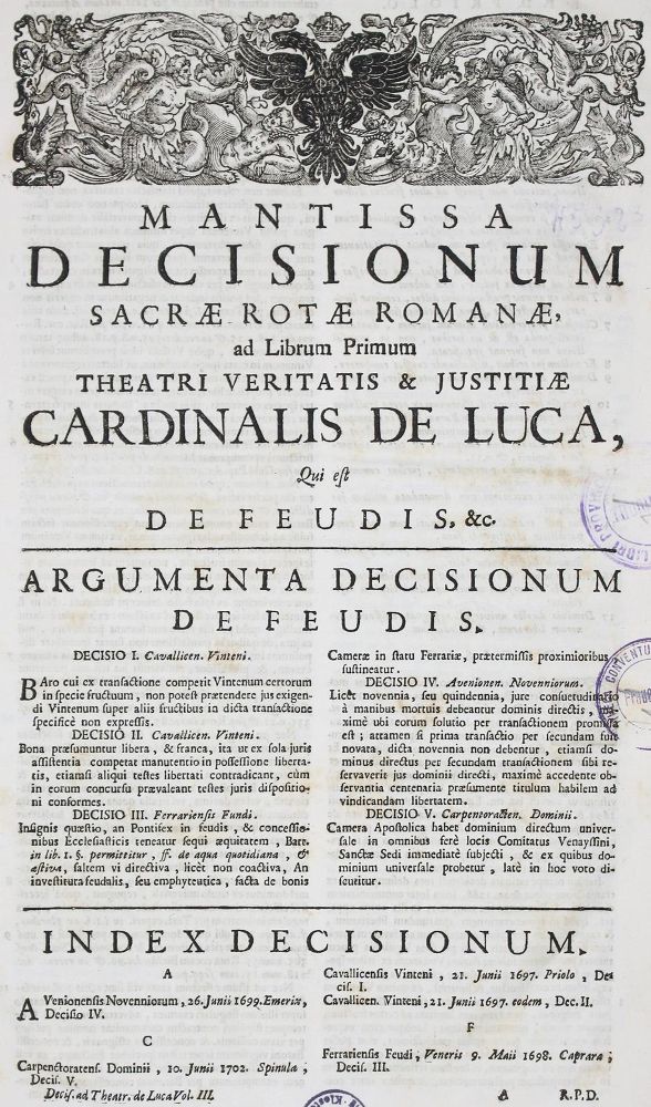 Große Abbildung Nr.1: 123-244 Luca,J.B.de.: (Alte Drucke, Handschriften und Theologie)