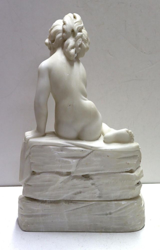 Große Abbildung Nr.2: 123-2454 Alabaster Mädchenfigur: (Skulpturen - Plastiken)