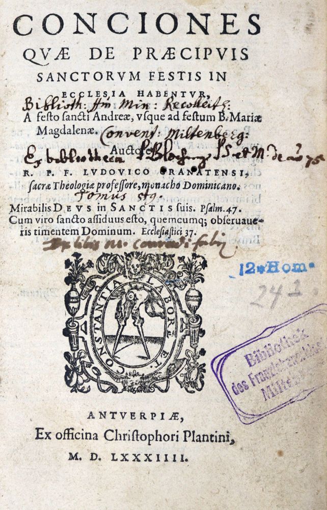 Große Abbildung Nr.1: 123-246 Luis de Granada.: (Alte Drucke, Handschriften und Theologie)