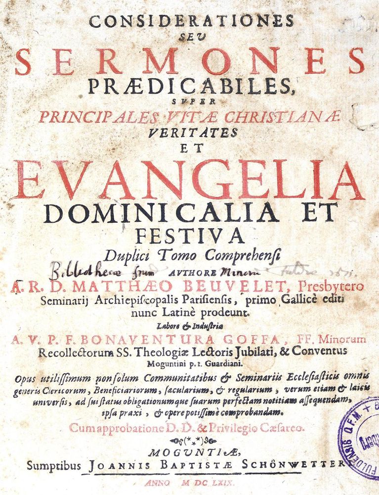 Große Abbildung Nr.1: 123-258 Massillon,J.B.: (Alte Drucke, Handschriften und Theologie)