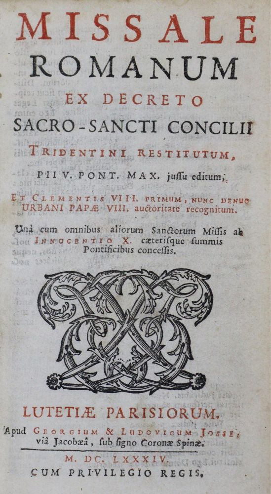 Große Abbildung Nr.1: 123-263 Missale Romanum: (Alte Drucke, Handschriften und Theologie)