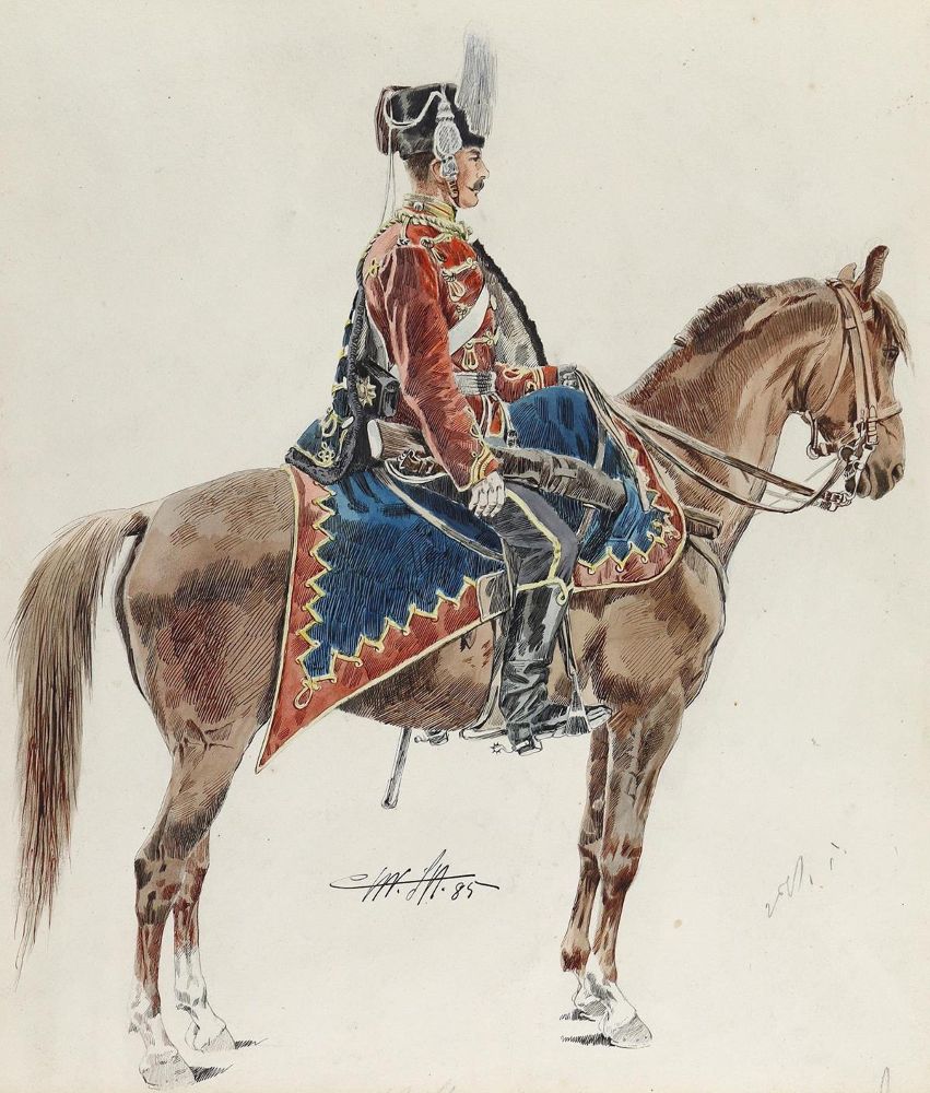 Große Abbildung Nr.1: 123-2665 Husar: (Varia, Militaria)