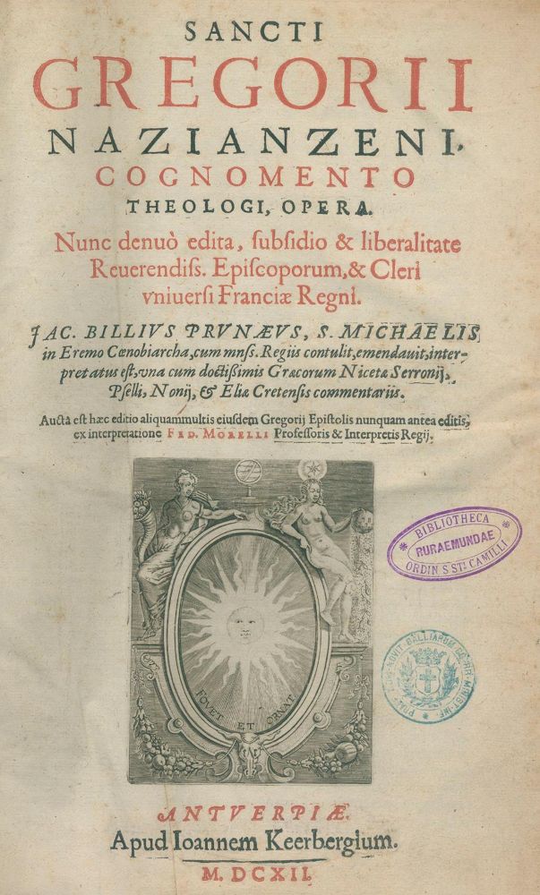 Große Abbildung Nr.1: 123-272 Naziazenus,G.: (Alte Drucke, Handschriften und Theologie)