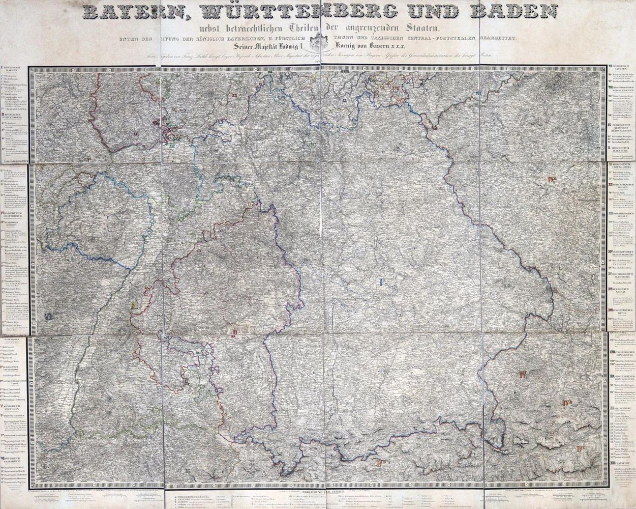 Große Abbildung Nr.1: 123-2758 Bayern, Württemberg und Baden: (Deutschland)