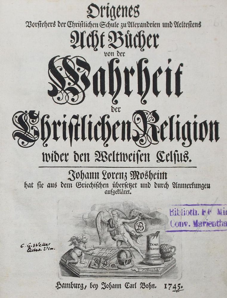 Große Abbildung Nr.1: 123-278 Origenes.: (Alte Drucke, Handschriften und Theologie)