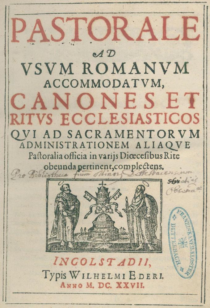 Große Abbildung Nr.1: 123-282 Pastorale: (Alte Drucke, Handschriften und Theologie)