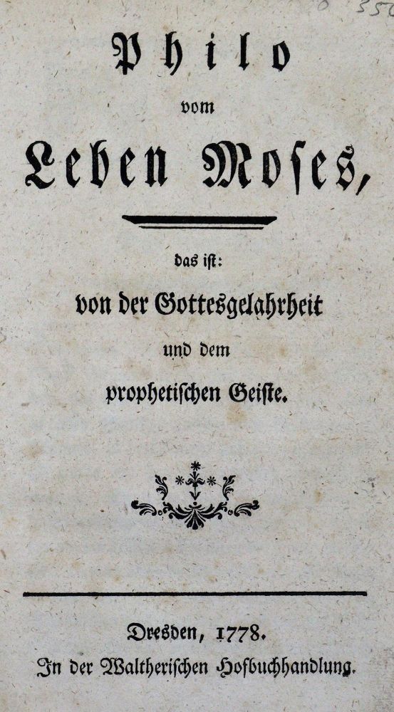 Große Abbildung Nr.1: 123-294 Philo von Alexandria.: (Alte Drucke, Handschriften und Theologie)
