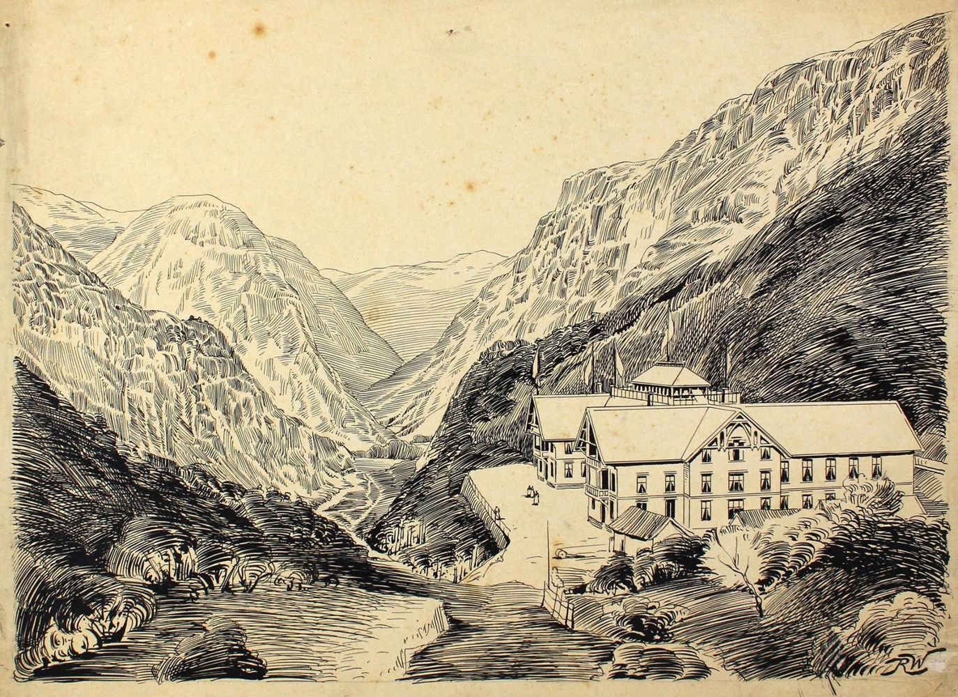 Große Abbildung Nr.1: 123-2966 Stalheim Hotel.: (Ausland, Norwegen)