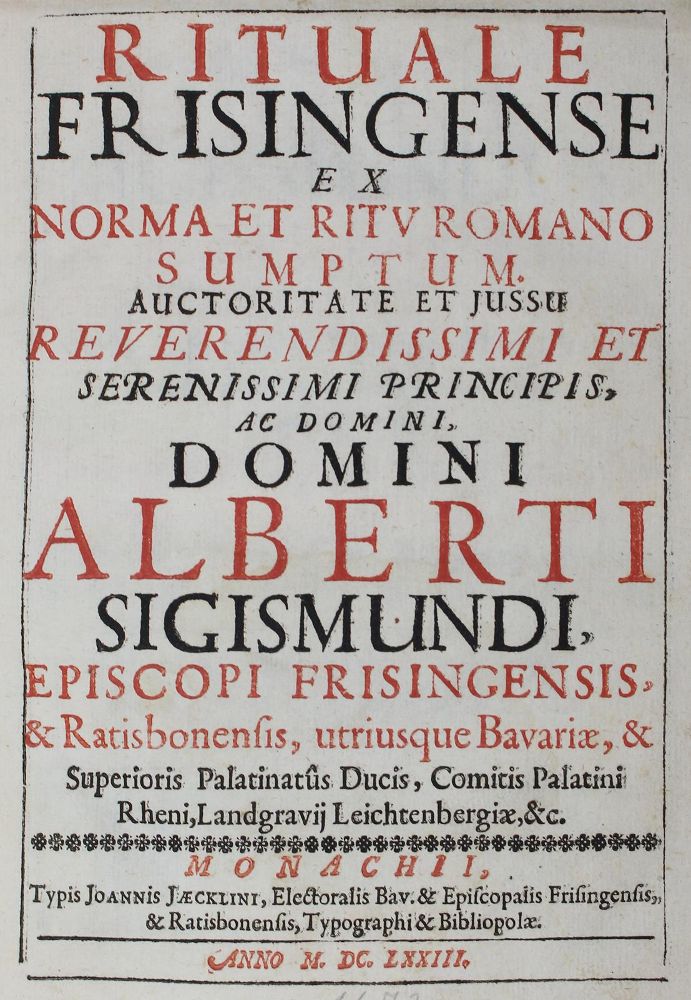 Große Abbildung Nr.1: 123-309 Rituale Frisingense: (Alte Drucke, Handschriften und Theologie)