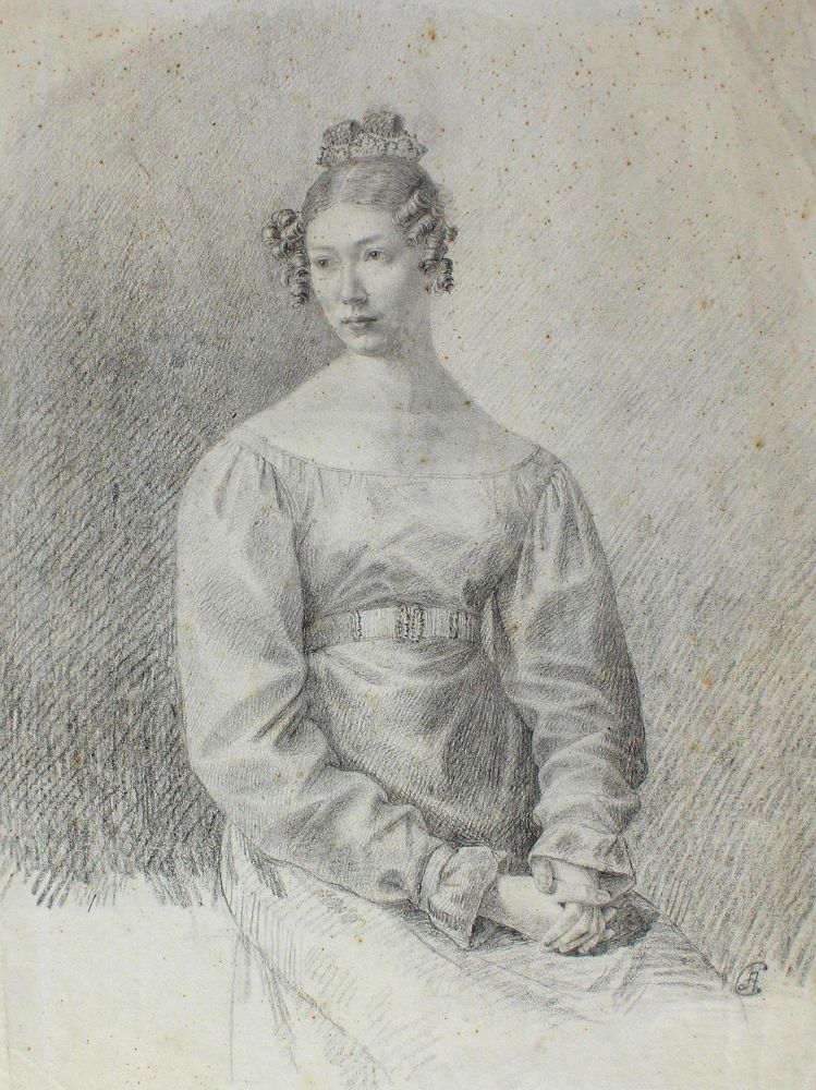 Große Abbildung Nr.1: 123-3120 Biedermeier-Portrait.: (Künstlergraphik)