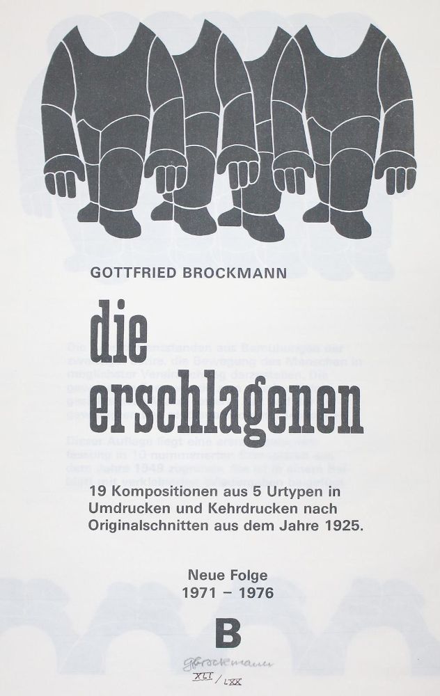Große Abbildung Nr.2: 123-3148 Brockmann, Gottfried: (Künstlergraphik)