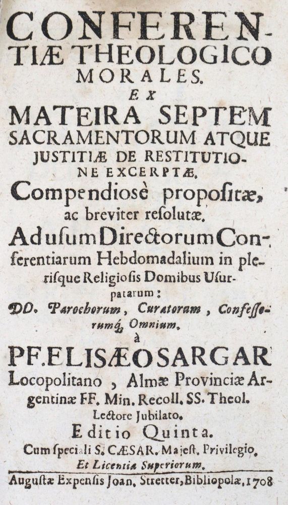 Große Abbildung Nr.1: 123-323 Sargar,E.: (Alte Drucke, Handschriften und Theologie)